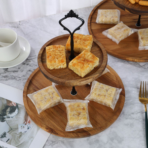 Soporte de madera <span class=keywords><strong>para</strong></span> cupcakes de 2 niveles y 3 capas, bandeja de exhibición de postres estilo granja <span class=keywords><strong>para</strong></span> bodas, cumpleaños, reuniones de té, Decoración de cocina - Product Image 3
