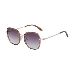 Dl-D6399 Gafas de sol polarizadas con montura cuadrada para mujer, montura negra de PC, lentes TAC, protección UV400, estilo urbano moderno - Product Image 5