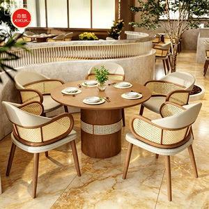 Meubles <span class=keywords><strong>de</strong></span> <span class=keywords><strong>restaurant</strong></span> commerciaux sur mesure, ensemble table et chaises <span class=keywords><strong>de</strong></span> café, chaises <span class=keywords><strong>de</strong></span> <span class=keywords><strong>restaurant</strong></span> en bois massif et rotin - Product Image 2