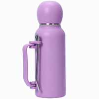 Bouteille isotherme grande capacité 1300 ml en acier inoxydable 304 avec poignée et paille, portable pour l'extérieur, vente en gros