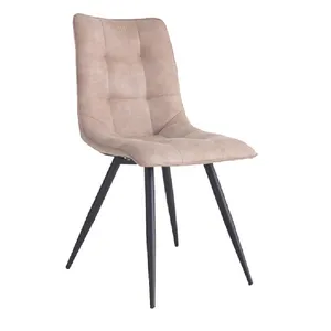 ריהוט סלון מודרני מכירות חמות כיסא מבד קטיפה עם רגלי מתכת כסאות לשולחן אוכל