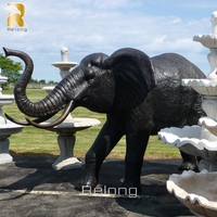 Sculpture de statue d'éléphant en bronze animal en laiton de haute qualité coulée de grande taille