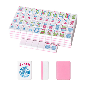 <span class=keywords><strong>Juego</strong></span> <span class=keywords><strong>de</strong></span> Fichas <span class=keywords><strong>de</strong></span> Mahjong Americano <span class=keywords><strong>de</strong></span> Lujo, Plegable y Fácil <span class=keywords><strong>de</strong></span> Transportar, 1.2 Pulgadas, 166 Piezas, Rosa y Blanco, Doble Capa, para Juegos <span class=keywords><strong>de</strong></span> <span class=keywords><strong>Casino</strong></span> - Product Image 1