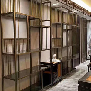 Vetrina in Acciaio Inossidabile per Soggiorno, Mobile Angolare per Esposizione di <span class=keywords><strong>Oggetti</strong></span> e Decorazioni - Product Image 6