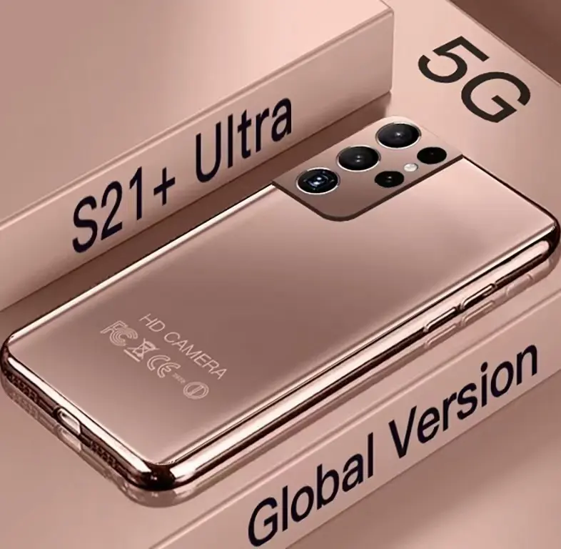 2021 새로운 패션 S21U 6.9 전체 화면 글로벌 전화 휴대 전화 스마트 폰 잠금 해제 HD 카메라 듀얼 SIM 12GB + 512GB 듀얼 카드