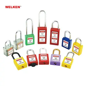 자물쇠 제조 보안 PADLOCK 레드 다채로운 싼 ABS 6*38mm 족쇄 산업 잠금 안전 잠금 자물쇠 자물쇠