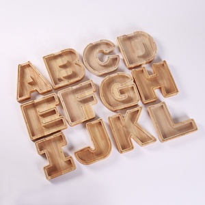 Tùy chỉnh 26-english-thư bằng gỗ con heo đất Ngân Hàng Trong suốt hộp tiền với ATM Số mô hình DIY Món quà sáng tạo tùy chỉnh tên văn bản - Product Image 3