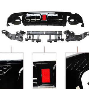 Diffusore Posteriore per Mercedes Benz <span class=keywords><strong>W205</strong></span> Classe C <span class=keywords><strong>AMG</strong></span> C63 C63S C43 C43S Berlina 2015-2021, Stile Brabus - Product Image 6