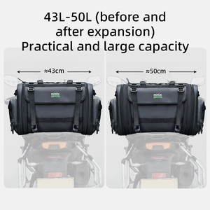 ROCKBROS Custom de grande capacidade PVC assento traseiro motocicleta bagagem saco impermeável motocicleta mochila para viagens - Product Image 4