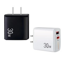 SKYLIGHT SK-PD31 30W Multi-Protocol PD QC3.0 Pengisi Daya Cepat Adaptor Daya Port Ganda Tipe-C/USB-A Colokan EU/US/UK