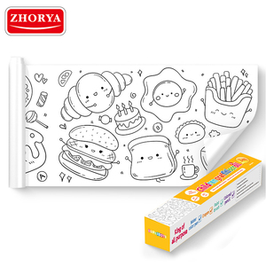 Zhorya OEM 3M 색칠 어린이 그리기 롤 종이 롤 벽 예술 아이들을 채우기 컬러 페인팅 스크롤 아이 선물 - Product Image 2