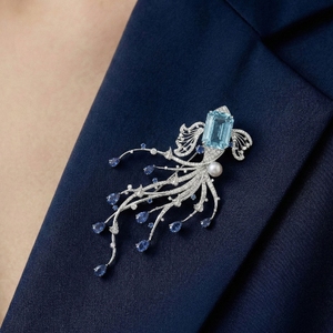 [Salon international de bijoux de Hong Kong] Bijou élégant et tendance en alliage de cuivre avec pierres synthétiques, unisexe, idéal pour mariage ou fête - Product Image 3