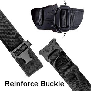 Collier tactique pour chien réglable en nylon robuste, personnalisé par le fabricant OEM, avec poignée de contrôle facile et boucle en métal - Product Image 2