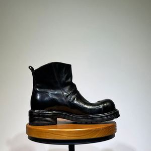 Bottes en cuir pour homme Mapi, style Chelsea mi-mollet, design antidérapant, doublure en fourrure, toutes saisons - Product Image 2