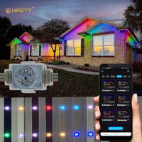Luces LED de Píxeles Permanentes HRSYT IP68 48V RGBW DMX Inteligentes con Control Remoto para Decoración Navideña