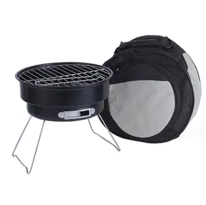 迷你烧烤烧烤烤炉带便携式冰袋木炭烧烤烤网带野营野餐储物袋
