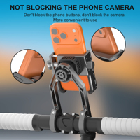 China Menyediakan ODIER Universal Bicycle 1s Lock & Release Handlebar 2-in-1 Aluminium Alloy Anti-shock Bike Mobile Phone Holder