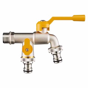 Robinet d'arrêt en laiton chromé 1/2'' 3/4'' pour machine à laver, robinet de jardin, robinet de tuyau, robinet d'arrêt verrouillable en laiton - Product Image 3