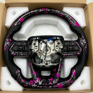 Volante de Fibra de Carbono Forjado en Rojo Rosa para <span class=keywords><strong>Toyota</strong></span> LC300 Mark X Tacoma 200 Hiace 79 RAV4 N70 Innova Axio Crown Prius Prado - Product Image 6