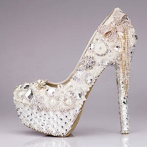 Nuevas Sandalias de Tacón Alto de 10-12 cm con Pedrería, Antideslizantes, Elegantes y Lujosas para Bodas, Banquetes y Fiestas - Product Image 3