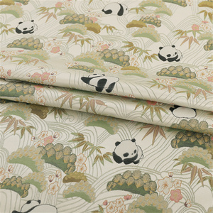 Bonito Original Chinês Panda Bamboo Jacquard Brocade Tecido 150cm Bela Venda Quente para Criança Calças De Pano Capa Suit - Product Image 3