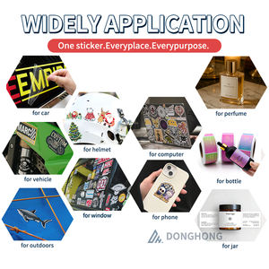 Наклейки для наружного применения с персонализированной печатью, водонепроницаемые, устойчивые к УФ-излучению, погодостойкие, с индивидуальным дизайном, голографические виниловые наклейки с логотипом - Product Image 3