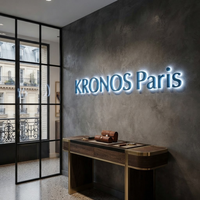 Panneau lumineux LED à bas prix, enseigne murale LED personnalisée, panneau publicitaire LED, signalétique de nom de bâtiment d'entreprise