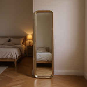 PARISLOFT Espejo de cuerpo entero con marco de metal de 57.3 x 14.1 pulgadas, espejo de pie de estilo vintage para dormitorio o vestidor - Product Image 2