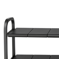 Organisateur sous évier à deux niveaux, 10 panneaux, extensible, pour armoire de cuisine, étagère réglable, gain de place, métal noir
