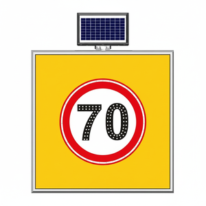 ป้ายจำกัดความเร็ว 70 กม./ชม. สะท้อนแสง พลังงานแสงอาทิตย์ ขนาด 100 x 100 ซม. วัสดุ PVC สำหรับใช้บนถนน - Product Image 2