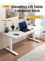 Escritorio Eléctrico Convertible, Escritorio Portátil para Juegos, Almacenamiento, Uso en Oficina en Casa, Escritorio para Computadora con Altura Ajustable para el Estudio de Niños