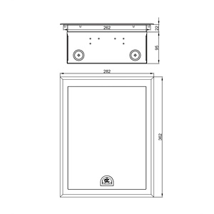 Sistema de Caja de Piso Elevado Impermeable IP66 con Enchufe Reemplazable para Instalaciones Comerciales - Product Image 6