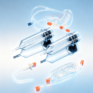 Seringue d'angiographie CT stérile en PVC haute pression à <span class=keywords><strong>prix</strong></span> compétitif, injecteur <span class=keywords><strong>de</strong></span> contraste jetable 100 ml, dispositif médical jetable - Product Image 1