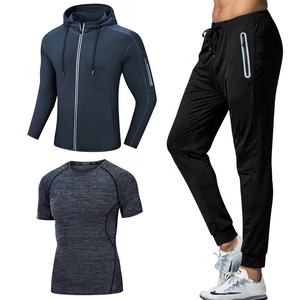 دروبشيبينغ مخصص الرجال رياضية تدريب مجموعات رياضة اللياقة البدنية ضغط الرياضة دعوى الركض ضيق ملابس رياضية الملابس - Product Image 5