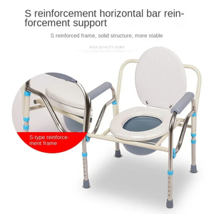 Wholesale Adjustable Stainless Steel Multi-Use <b>Stool</b> Chair Elderly Toilet & Portable Commode Pregnant Women Disabled Friendly - Product Image 3
