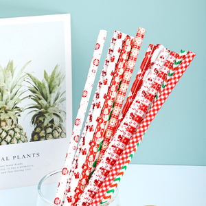 Pailles <span class=keywords><strong>en</strong></span> <span class=keywords><strong>plastique</strong></span> réutilisables à motif imprimé personnalisé - Product Image 4