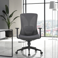 Chaise de bureau ergonomique moderne et confortable en maille, avec roulettes pivotantes, support lombaire réglable, structure en plastique, certifiée