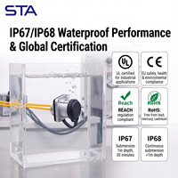 Conector de Fibra Óptica Impermeable SL24, Conexión Rápida, Metálico, LC, Monomodo, Doble Núcleo, Cable de Comunicación IP67, Conector Hembra Cuadrado