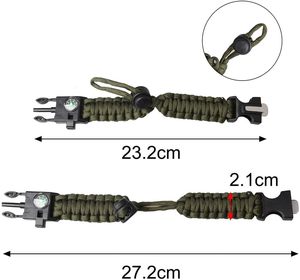 STELLAR PATH Pulsera de Paracord con Silbato Fuerte, Encendedor de Magnesio y Cierre Ajustable de Nylon para Camping y Senderismo - Product Image 2