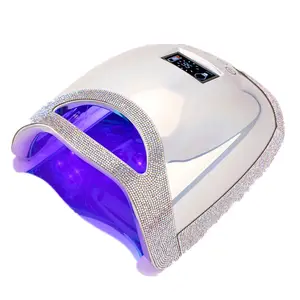 2022 New Pink Color Professional Nail Salon Rechargeable And Cordless 48w Uv Led Nail Lamp With Private Logo