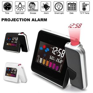 P608 Montre <span class=keywords><strong>Projecteur</strong></span> Multifonction Réveils Numériques Couleur Écran D'affichage De Bureau Calendrier Météo horloge - Product Image 2