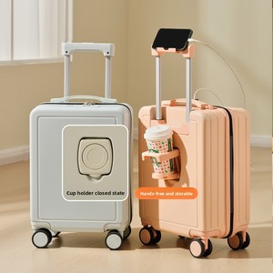 Maleta Koffer 16 Zoll Lightweight <strong>Suitcase</strong>, <strong>Small</strong> Carry on Trolley Luggage with Silent Spinner Wheels Password Lock for Kids - Product Image 3