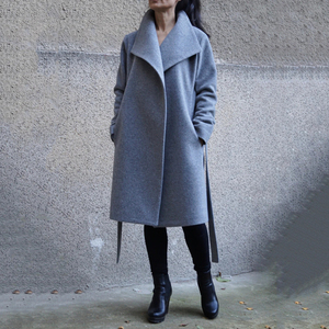 Manteau en laine à ceinture pour femmes grande taille MIYING FASHION - Manteau d'hiver surdimensionné pour un port quotidien en extérieur chaud - Product Image 2