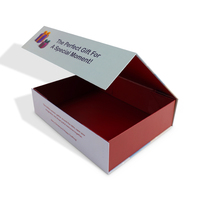Conception personnalisée de luxe pliable à plat impression emballage en carton impression de logos fermetures magnétiques boîtes cadeau de Noël en papier