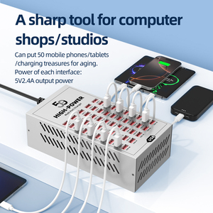 Justlink 200W <span class=keywords><strong>chargeur</strong></span> Multi USB 30/40/50 ports Station de charge de bureau en alliage de fer pour <span class=keywords><strong>iPhone</strong></span> téléphones intelligents 110V 220V PD pour ordinateur portable - Product Image 5