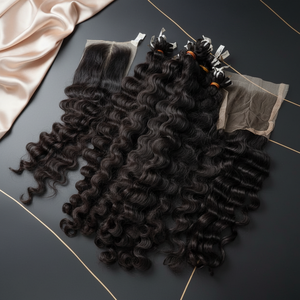 Extensioni di Capelli Umani Vergini Indiani Grezzi Non Trattati Colore Naturale - Product Image 1