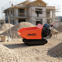 Dumper sur chenilles MD500H, capacité de charge 500 kg, type de benne hydraulique, transporteur de marchandises à essence pour travaux de terrassement en jardinage