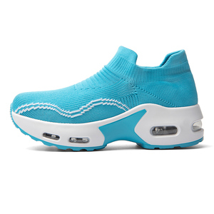 Sepatu Custom wanita, sneaker panggung desainer polos dengan logo, bernafas - Product Image 2