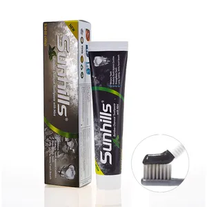 Custom Private Label Eco Friendly Natural Activated Bamboo Charcoal Teeth Whitening Mint Flavored Toothpaste