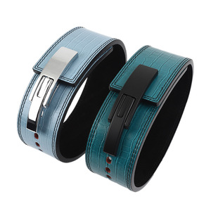 Cinturón de levantamiento de pesas de cuero para gimnasio, con soporte lumbar y palanca para sentadillas, para hombres, con logotipo personalizado 2026 - Product Image 4